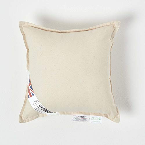 HOMESCAPES Coussin de garnissage en Microfibre et Coton Bio, Coussin à recouvrir 30x30 cm Cover