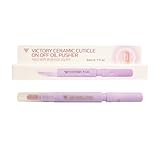 VICTORY NAIL 1PCS Ceramic Cuticle On/Off Oil Pusher Cuticle Pusher (Light purple)