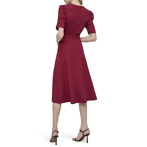 Image of DKNY Women's Jewel Neck Scuba Crepe Dress