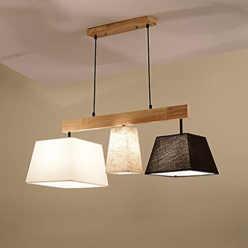 Suspension en bois d'intérieur style ferme pour illuminer vos repas de famille