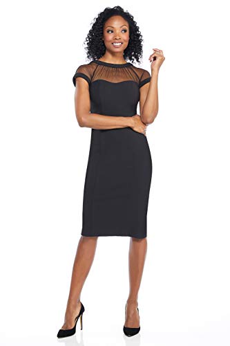Image of Maggy London Women's Illusion Dress Occasion Event Party Holiday Cocktail Guest of Wedding.
