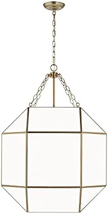 Sea Gull Lighting Morrison-4 Light Large Pendant-Satin Brass Finish-Incandescent Lamping Type