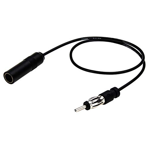 StickyDeal Car Radio Antenna Extension Cable 20 inch Din Male to Female Auto Antenna Extension for Vehicle Truck Car Stereo Head Unit CD Media Receiver Player