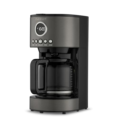 Image of Cuisinart Stainless Steel 12-Cup Coffee Machine, Black Stainless Steel DCC-1220BKS
