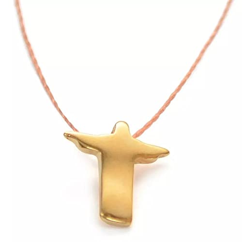 Colar Pingente Banhado Ouro Cristo Redentor Berkat SKU 19410