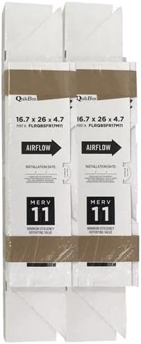 2-Pack MERV 11, OEM Trane FLRQB5FR17M11 TFM175B0FR0 - QuikBox Replacement Media Filter 16.7 x 26 x 4.7