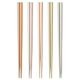 若狭塗 箸 天然木 食洗機対応 23cm 5色 5膳 セット 来客用 フルール 日本製 264932