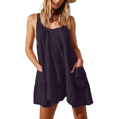 Shiyifa Women's Summer Sleeveless Mini Dress Casual Crew Neck Sundress with Pockets(Black,M), Medium Cover