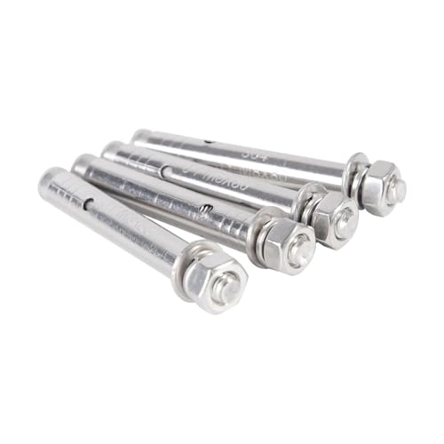 5個 M6 M8 M10 304 ステンレススチール ドライウォール拡張ネジ パイプ壁コンクリートアンカーボルト拡張フックボルト用(60mm,M10 5PCS)