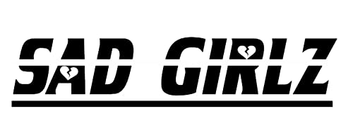 Legacy Innovations Sad Girlz Broken Hearts Club LLI | Decal Vinyl Sticker | Cars Trucks Vans Walls Laptop | Black | 7.5 x 1.6 in | LLI2225