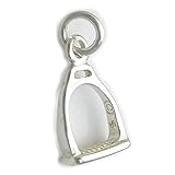 Argent sterling .925 Breloque étrier en argent sterling .925 x 1 Breloques étriers chevaux étrier