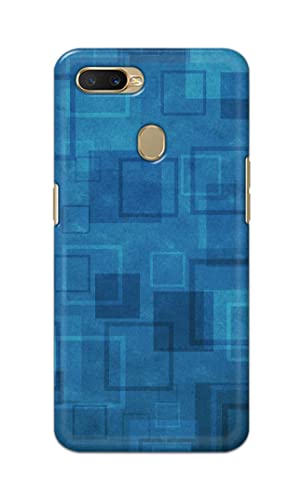 Image of Printed Hard Back Cover Case for Oppo A7 | Oppo A5s | Oppo A12 | Oppo A11k | Oppo A12s Back Cover (Plain Azure Blue) -702