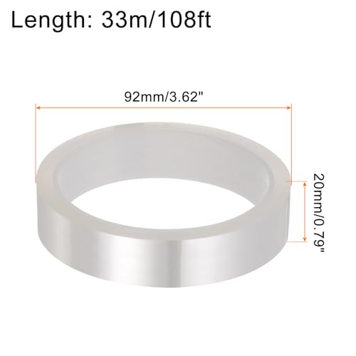 Image of HARFINGTON 6 Rolls Heat Tape High Temperature Heat Resistant Tape 20mmx33m(108ft) Sublimation Thermal Heat Transfer Tape for Sublimation Press No Residue, Clear