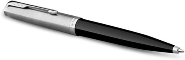 Parker 51 Ballpoint Pen | Midnight Blue Barrel with Chrome Trim | Medium Point with Black Ink Refill | Gift Box
