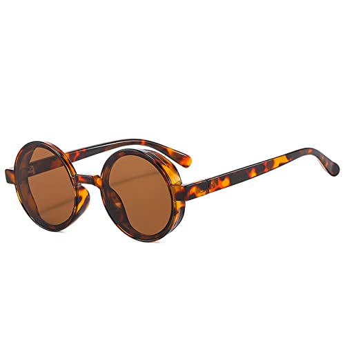 Lunettes de soleil rondes tendance rétro punk pour homme et femme nuances vintage UV400