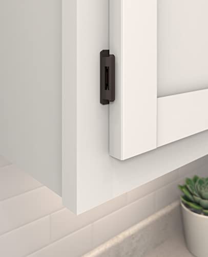 Image of Amerock 1 Pair 3 /8 inch Inset Oil-Rubbed Bronze Self-Closing Wrap Hinge