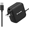 100W USB C Laptop Charger, Universal GaN III Power Supply Adapter, Replacement Foldable Fast Charger PD3.0 for MacBook Pro/Air, HP, Lenovo, Asus, Steam Deck, and All Type C Devices (5ft Cable)