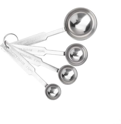 Image of INKULTURE Stainless Steel Measuring Spoon for Dry or Liquid /Kitchen Gadgets for Cooking & Baking Cakes /Measuring Spoons Set (Set of 4 Spoons)