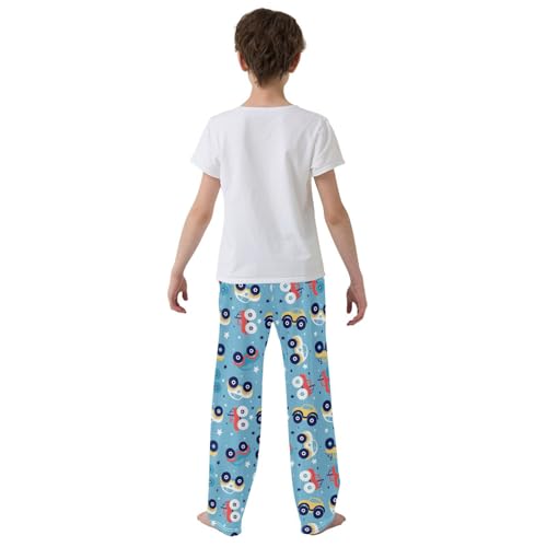 ZZXXB Cars and Stars Boys Long Pants Soft Trousers Elastic Waist Kids Lounge Bottoms with Pockets S-XL3