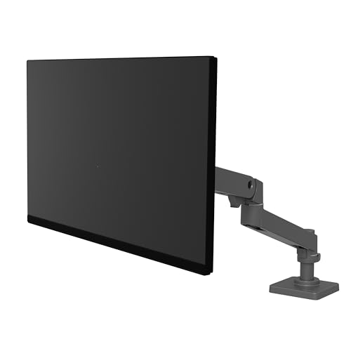 Image of Ergotron - Upgraded LX Pro Premium Monitor Arm, Single Monitor Desk Mount - fits Flat Curved Ultrawide Computer Monitors up to 34 Inches, 4 to 22 lbs, VESA 75x75mm or 100x100mm - Dark Grey