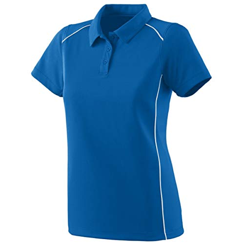 Augusta Sportswear Womens Winning Streak Polo L Royal/White