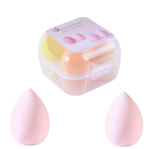 Beauty Blander Applicator Sponges Set Of 4 PCS. Latex Free With Sponge Holder Case For Liquid Coverup BB Cream Or Other Cosmetic Foundation Prodectus. For Wet And Dry Uses. (Cream Pink) Beauty Blander Applicator Sponges Set Of 4 PCS. Latex Free With Sponge Holder Case For Liquid Coverup BB Cream Or Other Cosmetic Foundation Prodectus. For Wet And Dry Uses. (Cream Pink)