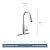 Moen Sleek Black Stainless One-Handle, Single-Hole Pulldown Kitchen Faucet with PowerBoost Technology for Faster Water Flow, 7864BLS