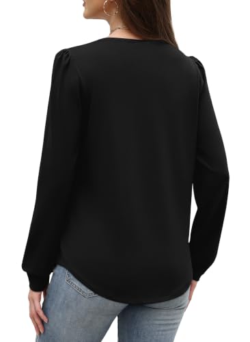 Womens Tops Long Sleeve Shirts for Women Blouses Dressy Casual Fall Outfits | Business Casual Tops for Women, Blouses for Women, Fall Clothes, V Neck, Work Tops, Concert Outfits, Winter Clothing - image 5