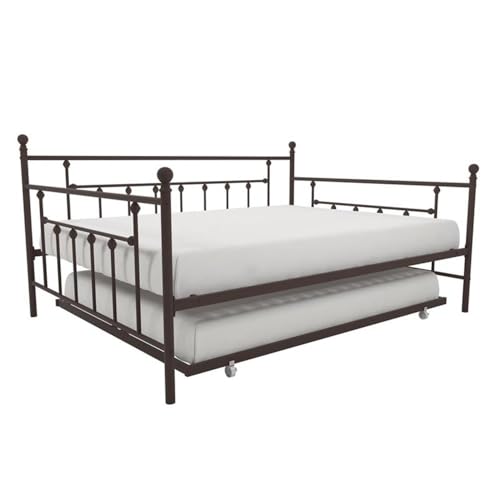 Modern Metal Daybed and Trundle in Bronze for Victorian Design Lovers