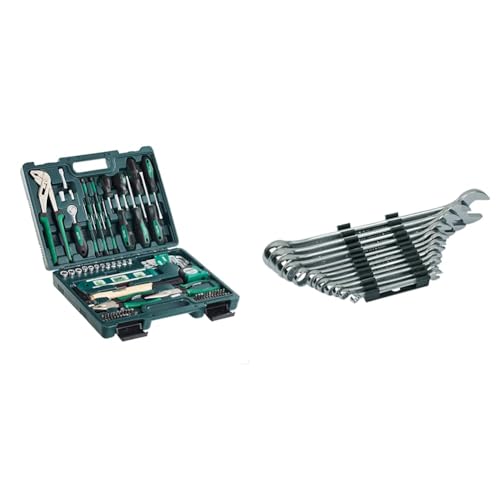 Brüder Mannesmann M29084 & M19652 Werkzeugkoffer bestückt, 87-tlg. & GabelringschlüsseI-Satz, 12-tlg