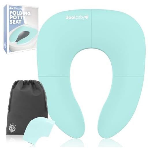 Jool Baby Folding Travel Potty Seat for Boys and Girls, Fits Round & Oval Toilets, Non-Slip Suction Cups, Includes Free Travel Bag