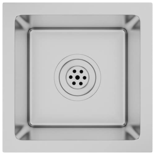 vidaXL Fregadero de Cocina Hecho a Mano de Acero Inoxidable Lavabo 30 x 30 x 20 cm