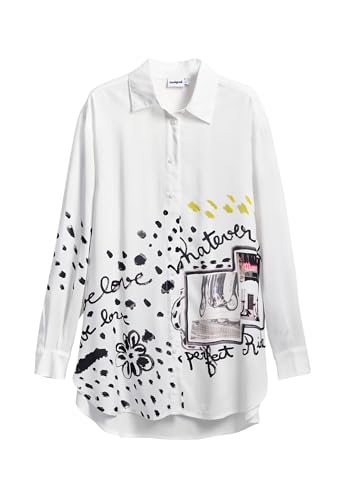 Desigual Femme 25swcw41 T-Shirt, Blanc, XL EU