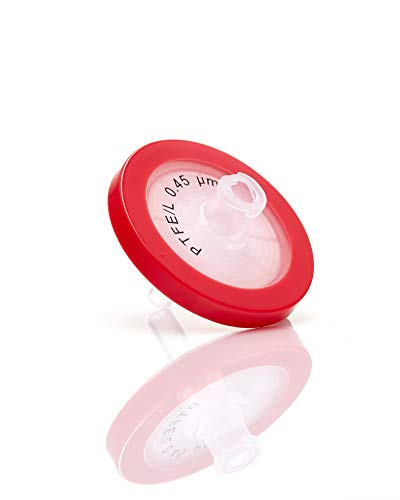 Image of Foxx Life Sciences EZFlow Hydrophilic PTFE Syringe Filter Sample Prep, 33 mm Diameter, 45 m Pore Size (Pack of 100)