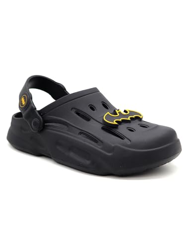 Image of SVAAR Batman Men's Sturdy Clogs with Authentic Batman Charms and Adjustable Back Strap