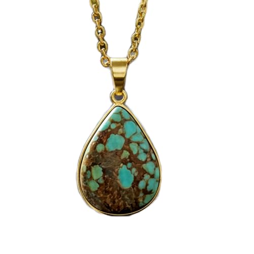 Collier turquoise naturelle poire idéal pour sublimer une tenue bohème
