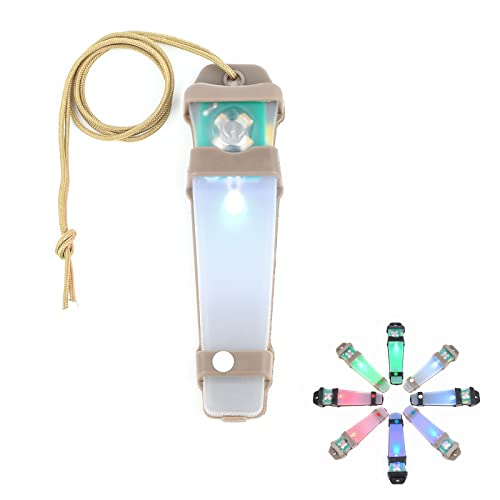 rdzzwxw Personal ID Marker, Tactical Helmet Light, Waterproof Survival Signal Light for Hiking, Boating, Cycling, Fishing