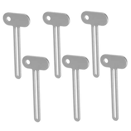 Amosfun 6 Piezas Extrusora De Pasta De Pasta Plastilador De Tubo Estrujar Exprimidores Exprimidor De Llave De Tubo Aleación De Aluminio Silver