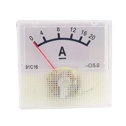 Ampèremètre DC 0-20A avec cadran analogique et pointeur mécanique de précision