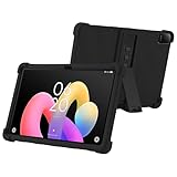 zZjoOoj Custodia Cover per TCL Tab 10L Gen 4 10.1 Pollici, Ultra Leggero Protettiva Cover in Silicone con Supporto per Bambini per TCL Tab 10L Gen 4 - Nero