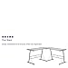 Flash Furniture Glass L-Shape Computer Desk with Silver Metal Frame