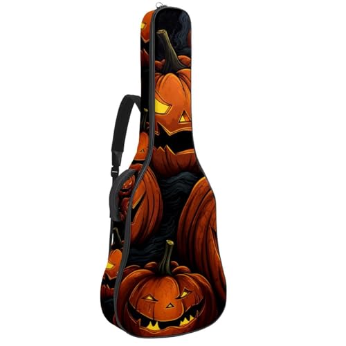 Housse de guitare acoustique chic et résistante motif Art Citrouille