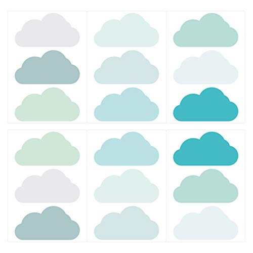 I-love-Wandtattoo Pegatina de Pared Set habitación Infantil Nubes en una combinación de Colores Modernos Unidades Cielo para Pegar Adhesivos de Pared Pegatinas decoración de la Pared