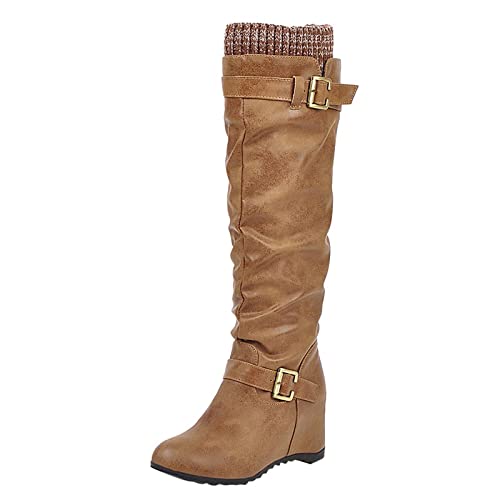 Bottes à talon plat pour femme style britannique et décontracté