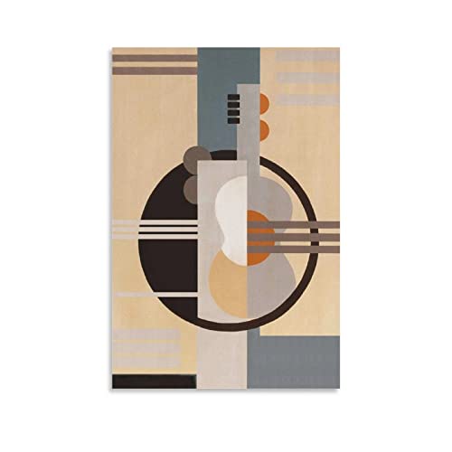 Spanish Abstract Poster Guitar And Piano Cubism Abstract Geometric Poster Print Artwork Abstract Pos Canvas Painting Posters And Prints Wall Art Pictures For Living Room Bedroom Decor 08X12Inch(20X30 #TOP22