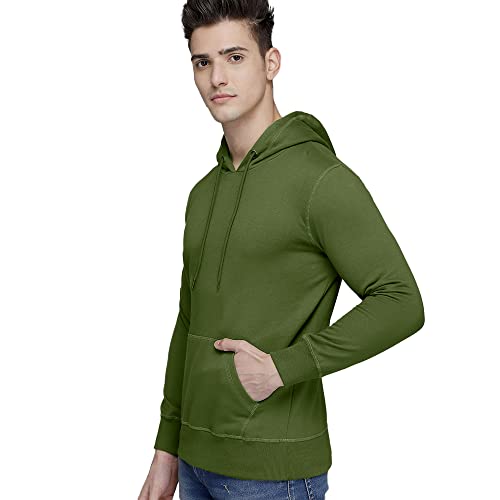 Image of Free Authority Men's Full Sleeve Solid Hooded Sweatshirt