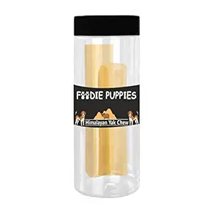 Foodie Puppies Himalayan Yak Chew Dog Treat, Medium - 2Pieces | Approx. Wt. - 60gm to 65gm Each | Vegetarian Dental Churpi Chew Milk Bone | Natural Healthy & Safe