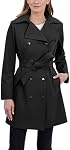 Calvin Klein womens Double Breasted Trench Coat With Detachable Hood and BeltTrench Coat