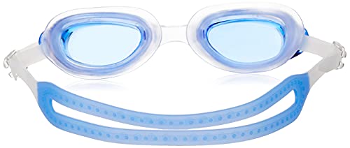 Image of I-SWIM Ladies Costume IS-104 White /Pink Lines Size 3XL with Goggles Silicon JOINTLESS with Box Blue