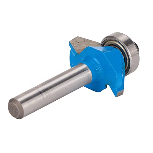 Fydun 1PC 45 Degree, Router Bit 1 4in Round Shank Chamfer Tool Accessories & Parts with Top Bearing for Woodworking1 4x1 4 Lock Miter Woodw Wood Particleboard Plywood (1/4 * 1/4)